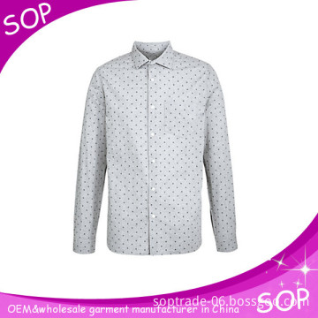 Designer clothing men polka dot shirt manufacturers in china
